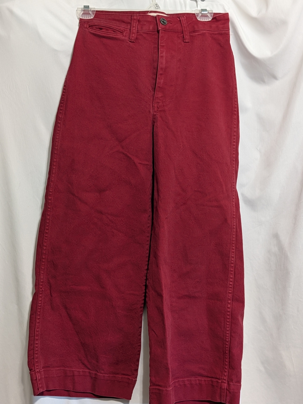 Madewell Wide-Leg Jeans in Deep Wine Red